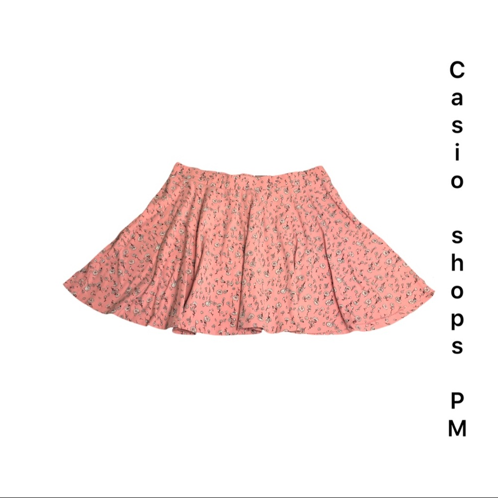 Floral and Pink Skater Skirt XL